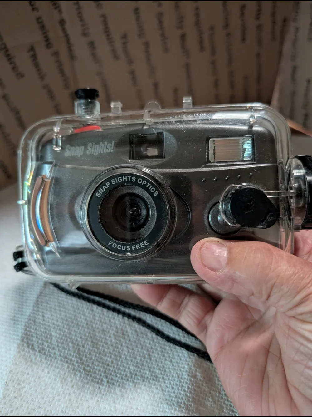 Waterproof Film Camera - Clear Case with Black Camera